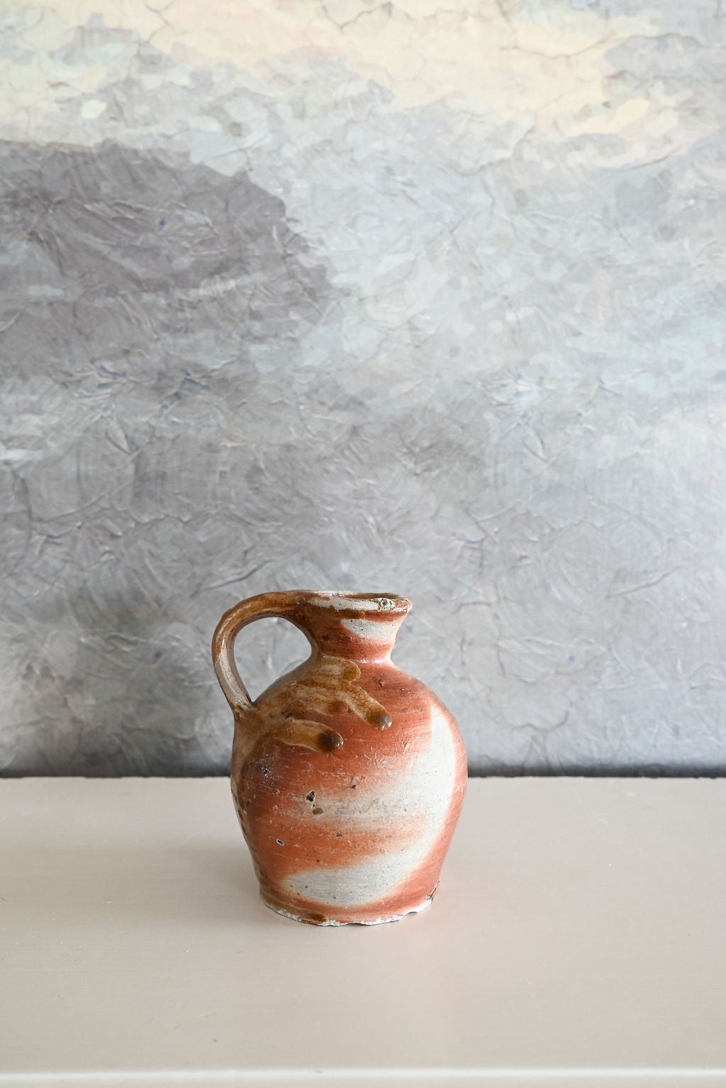 petite vintage french stoneware pitcher