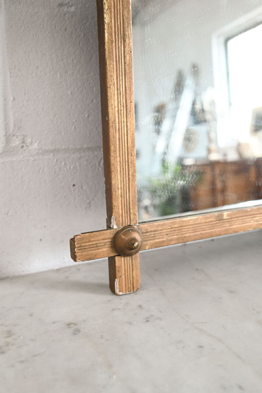 vintage criss cross framed mirror