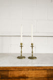 pair of vintage french brass candlesticks