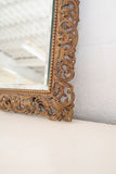 antique french standing beveled mirror