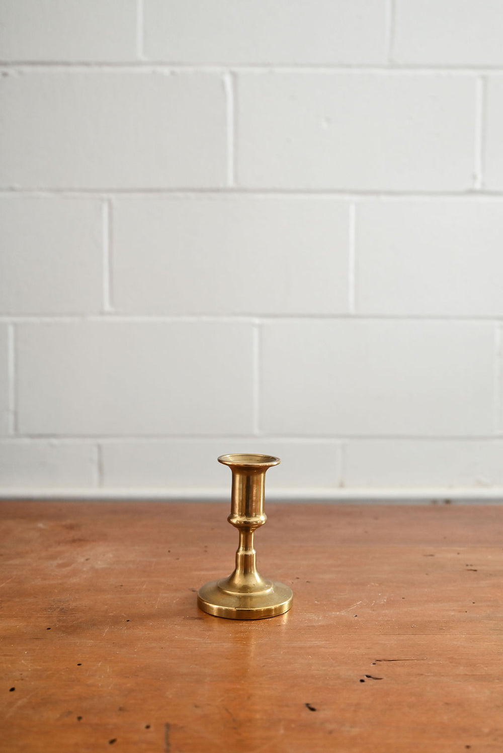 vintage french solid brass candlestick