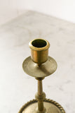 pair of vintage french brass candlesticks