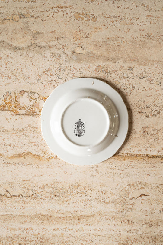vintage french porcelain advertising ashtray, “billecart-salmon champagne”