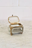 antique French beveled glass and ormolu bijoux casket