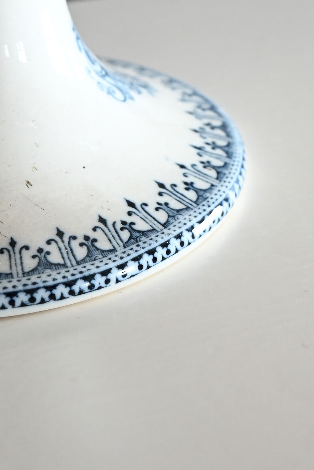 antique french transferware compotier