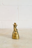 vintage french brass "lady bell" pair