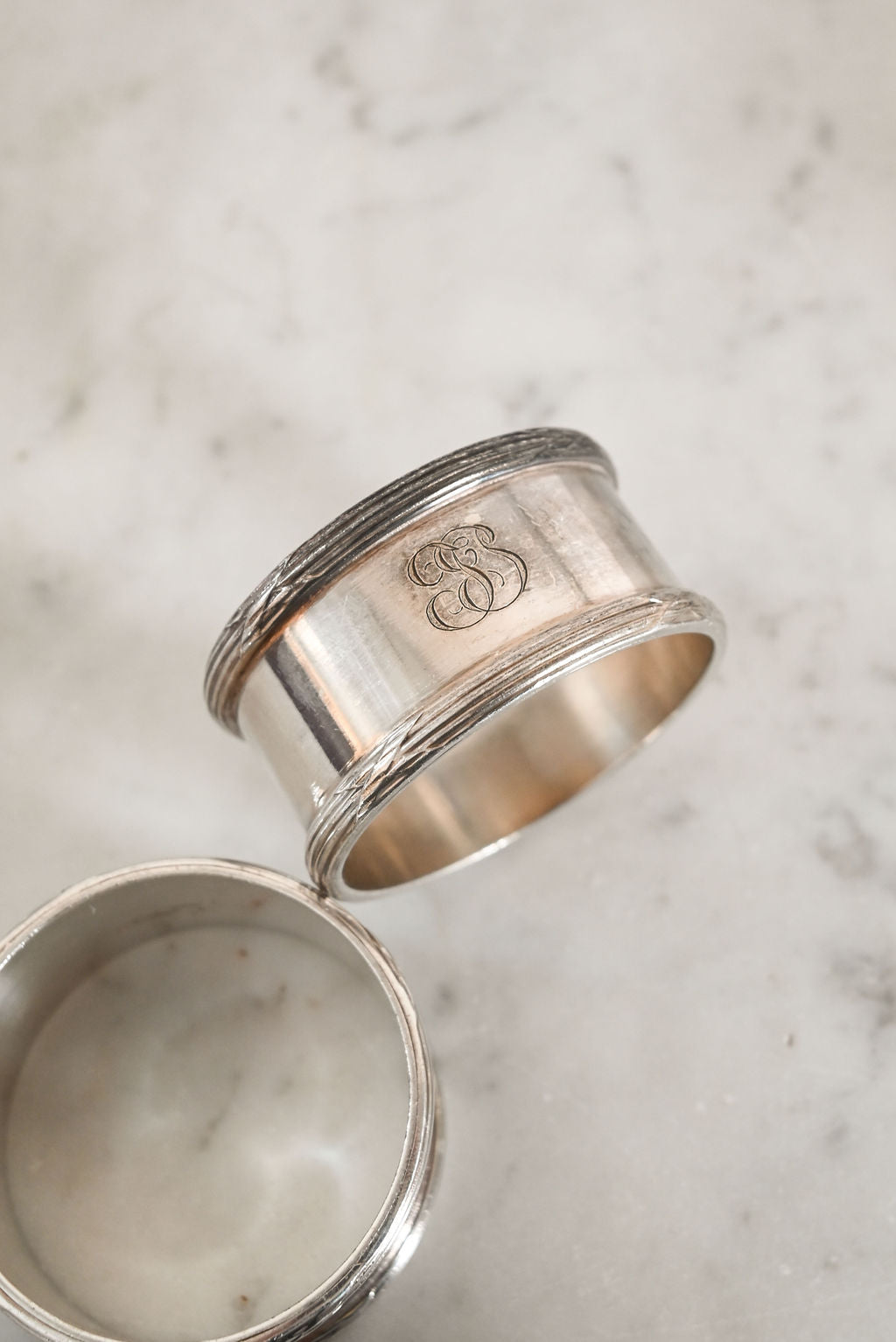 set of four vintage french napkin rings ii