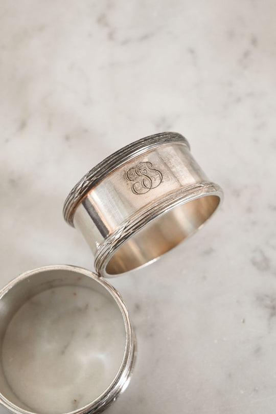 set of four vintage french napkin rings ii