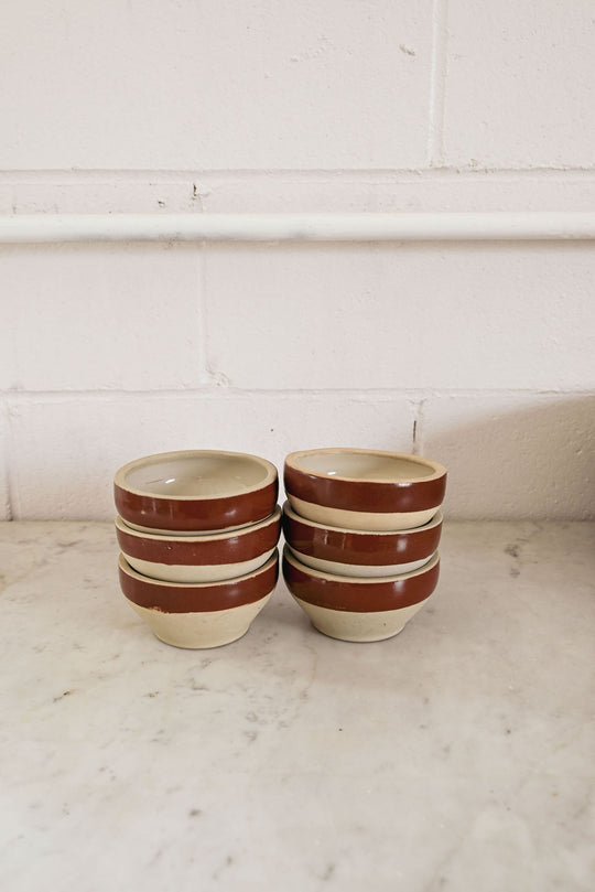 vintage french digoin bowls, set of 6