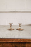 pair of vintage french silver candlesticks