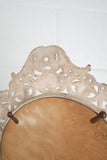 1940s french white cast iron vanity mirror