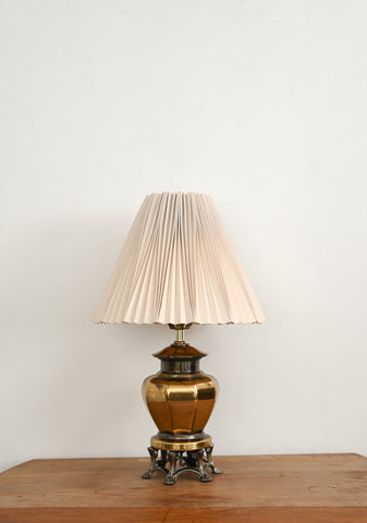 small pleated shade table lamp
