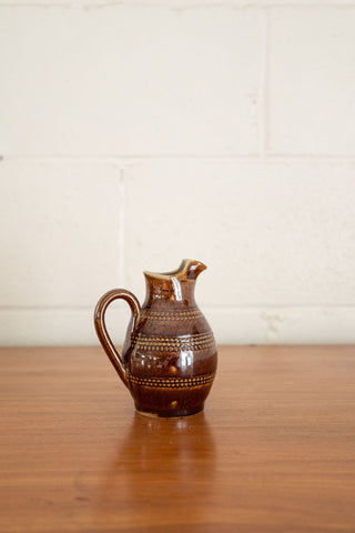 vintage french petite stoneware pitcher