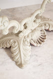 1940s french white cast iron psycheé vanity mirror