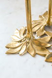 vintage italian floral brass candlesticks