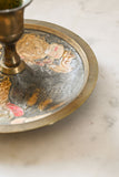 vintage french brass cloisinné chamberstick