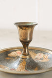 vintage french brass cloisinné chamberstick