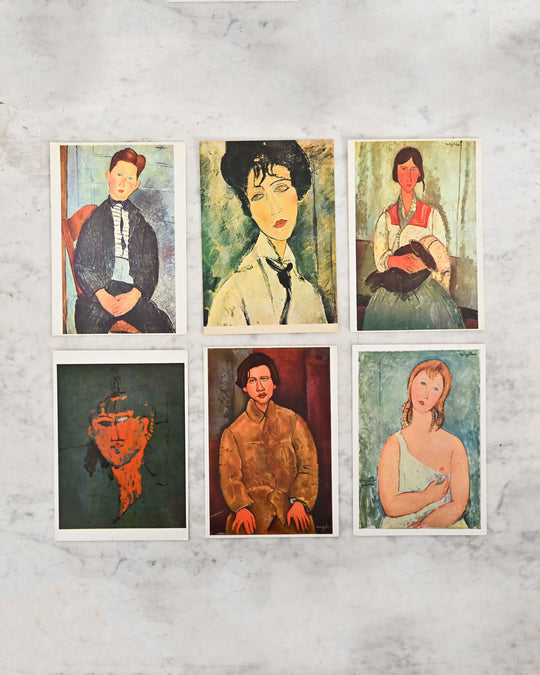 vintage french modigliani postcards