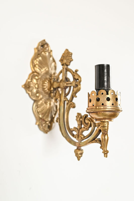 vintage french pair of gilt sconces i