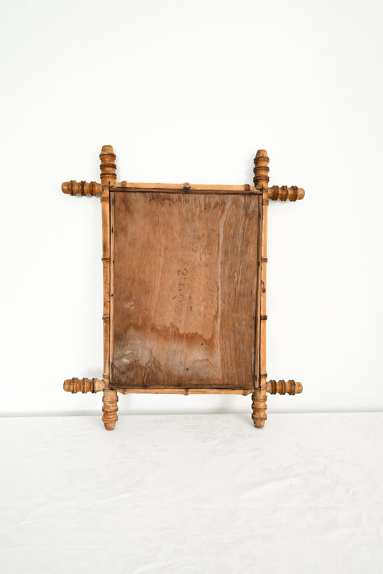 vintage French faux bamboo mirror