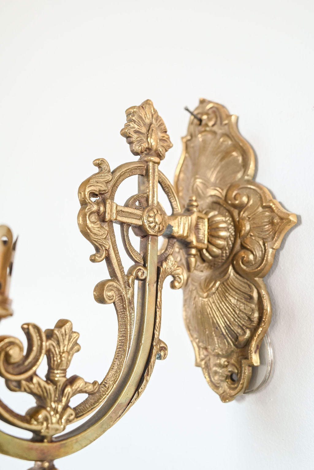 vintage french pair of gilt sconces i