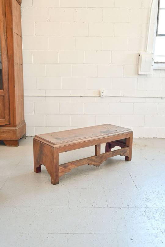 vintage french mahogany bench