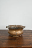 vintage brass fluted top planter