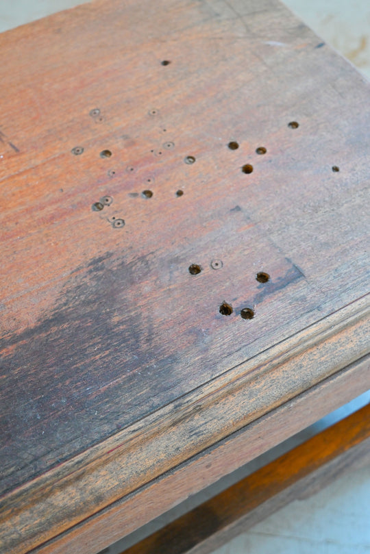 vintage french mahogany bench