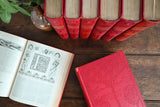 set of antique french larousse leather bound encyclopedias