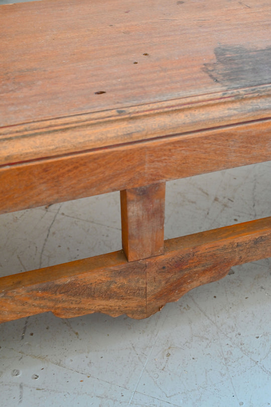 vintage french mahogany bench