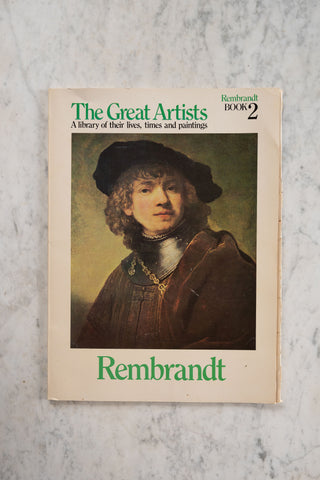 vintage art book “The Great Artists: A Library of their lives, times and paintings: Rembrandt”