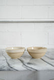 pair of vintage french digoin cream coloured bowls