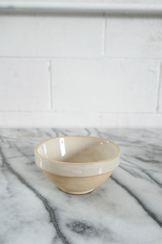 pair of vintage french digoin cream coloured bowls