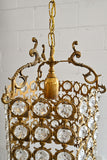 vintage french revival baroque style crystal and ormolu lantern fixture