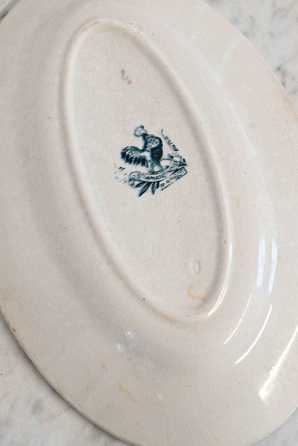 vintage french St Amand transferware petite serving dish