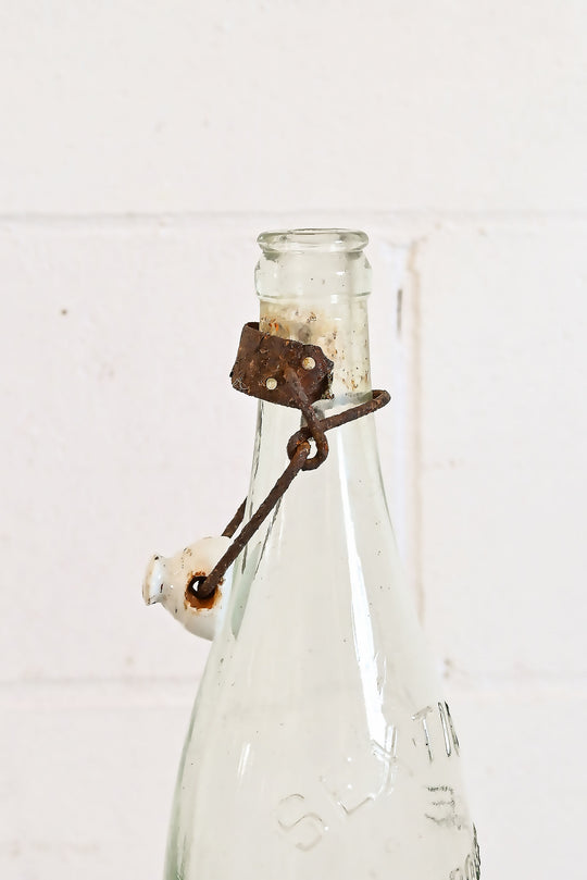 antique french brasserie bottle with ceramic stopper