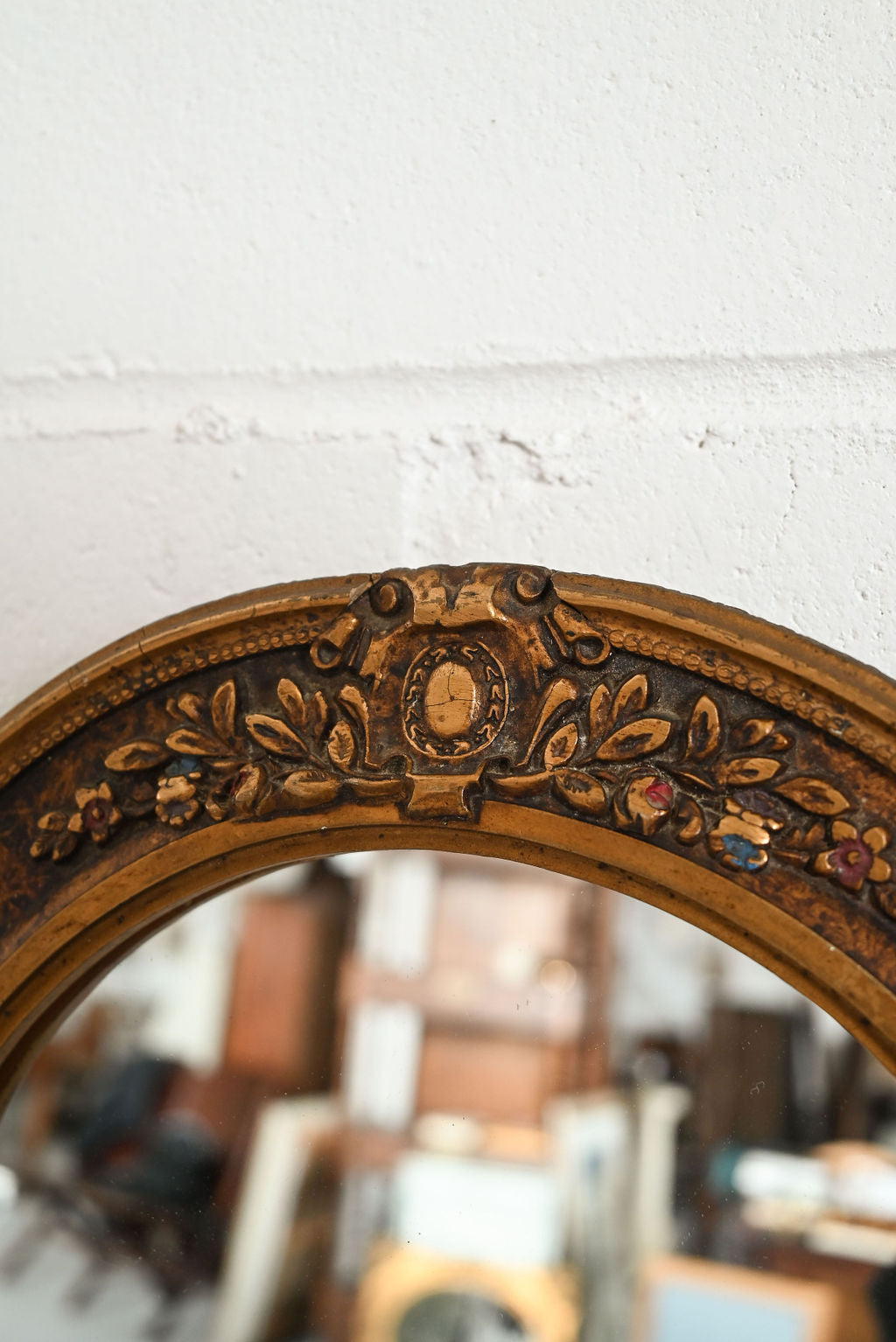 vintage Victorian arched mirror