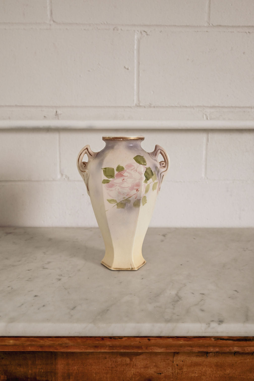 art nouveau french handpainted vase