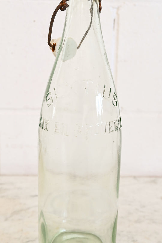 antique french brasserie bottle with ceramic stopper