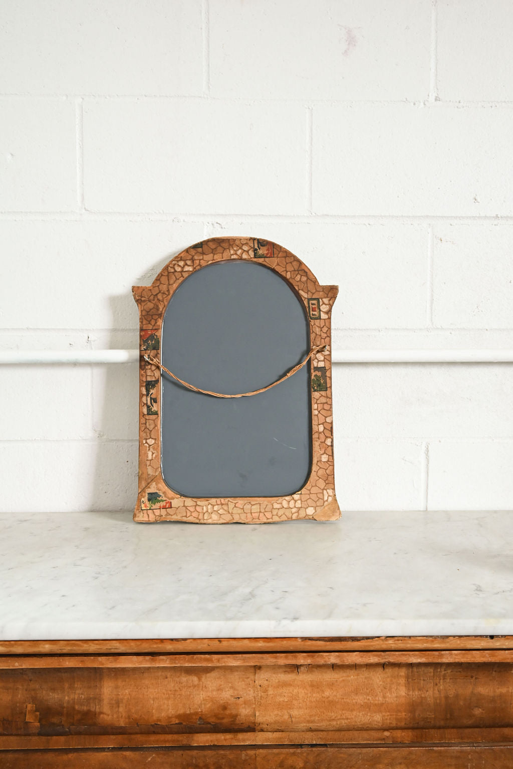 vintage Victorian arched mirror