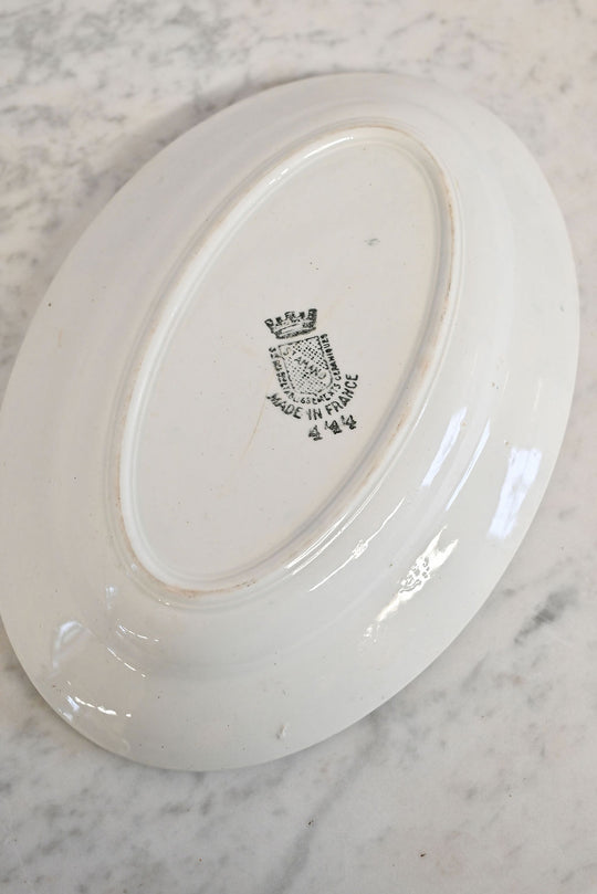 vintage french St Amand transferware petite serving dish