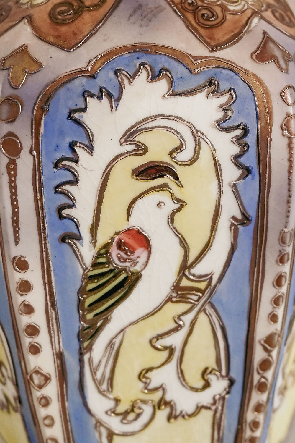 art nouveau french handpainted vase