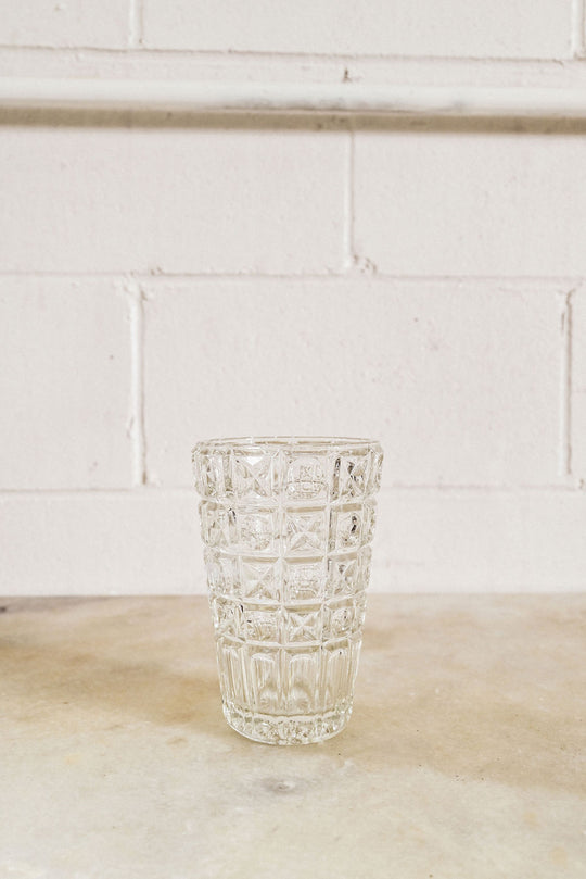 vintage french cut glass vase ii
