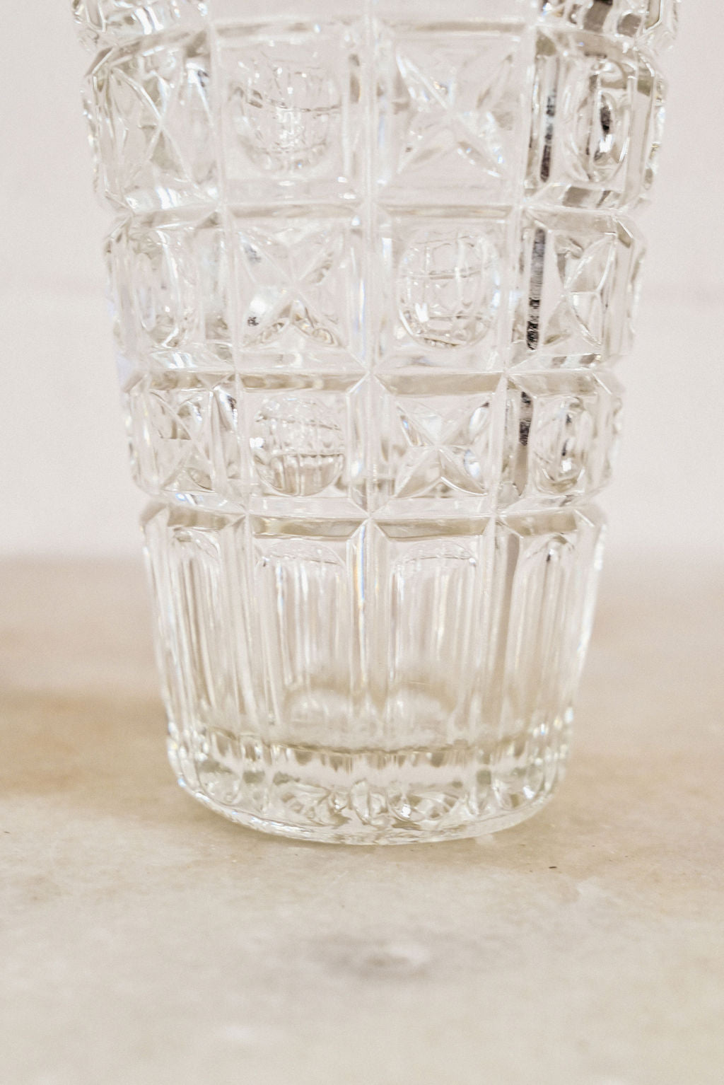 vintage french cut glass vase ii