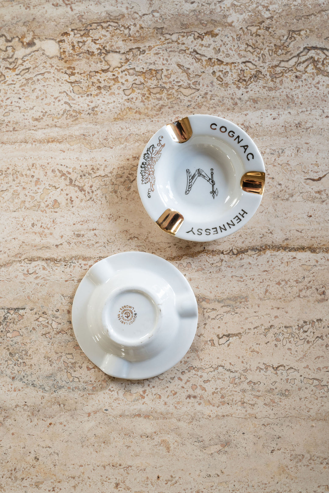 vintage french advertising ashtray, Hennessy Cognac