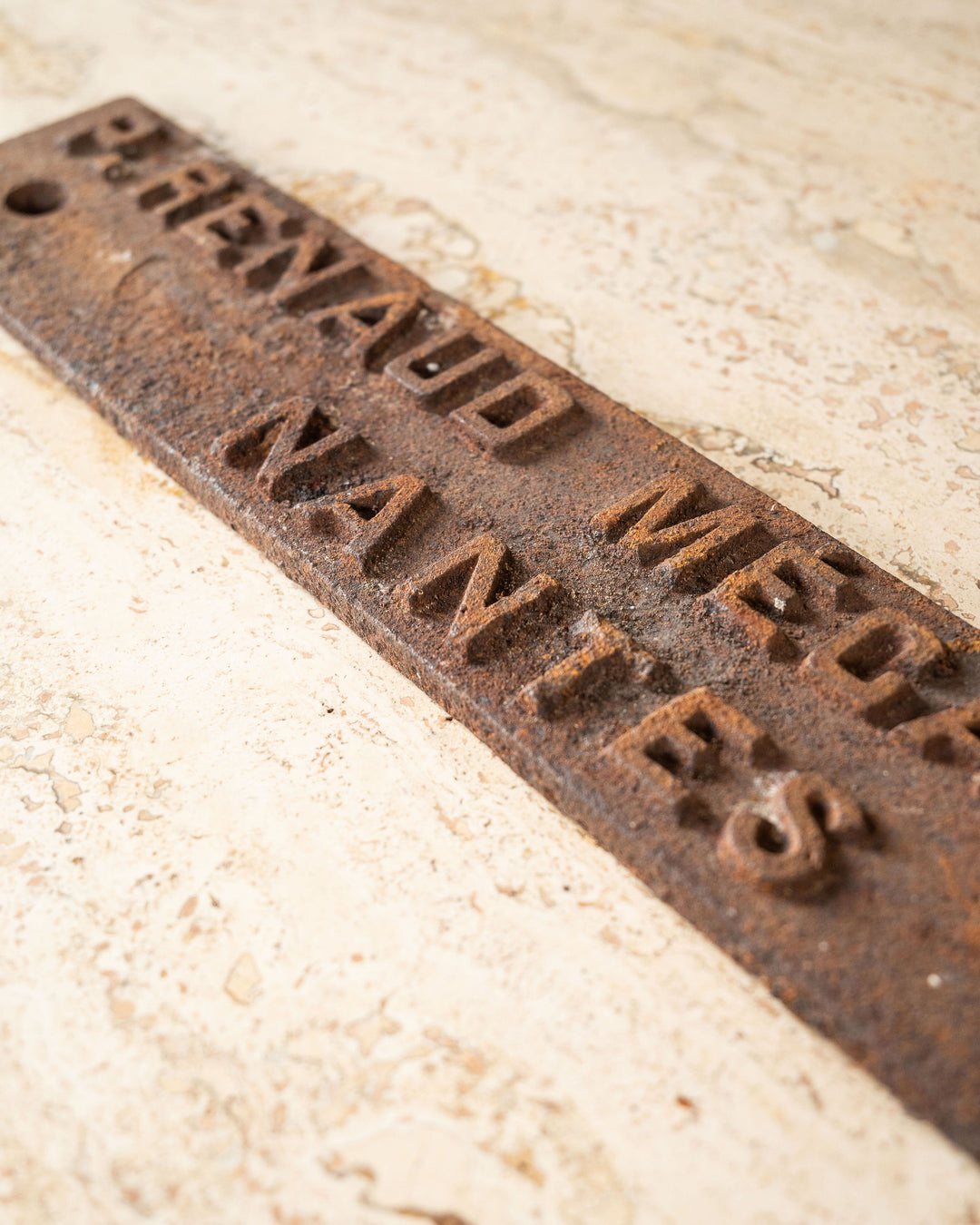 antique french cast iron mechanic sign