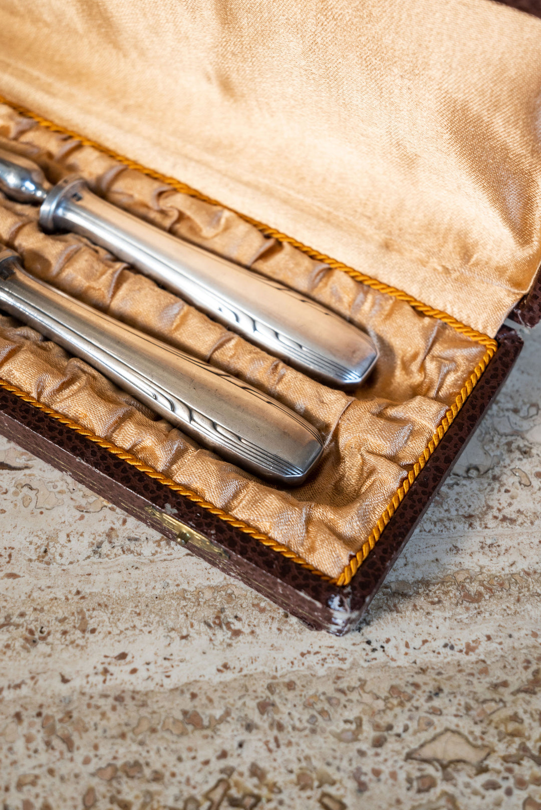 vintage french Ercuis silver carving set