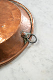 antique french hand forged copper pan