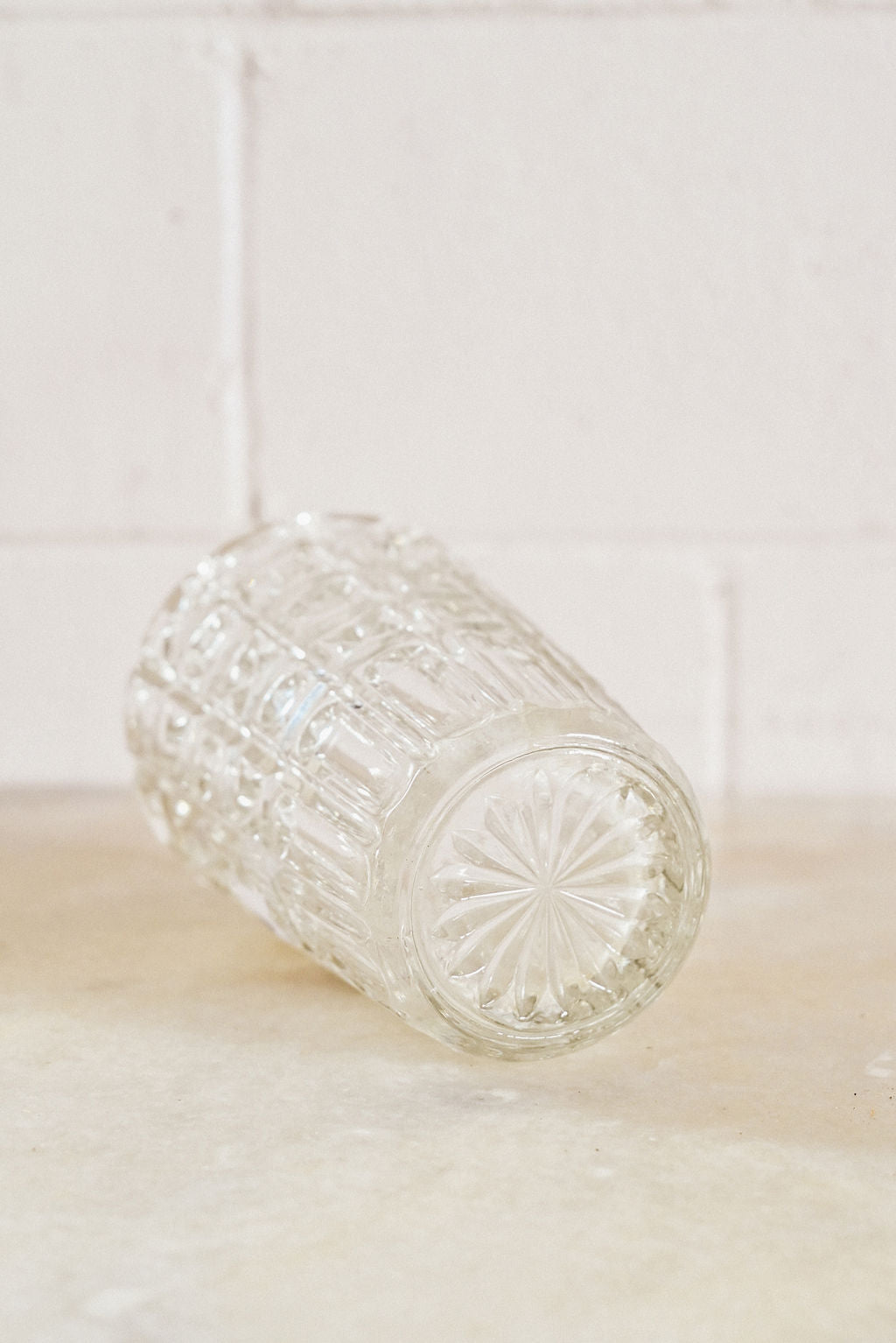 vintage french cut glass vase ii
