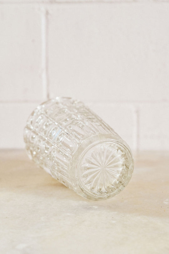 vintage french cut glass vase ii